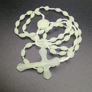 Plastic Rosary 17'' Luminous in The Dark Rosary, from Italy - 12 Rosary Set (Luminous)