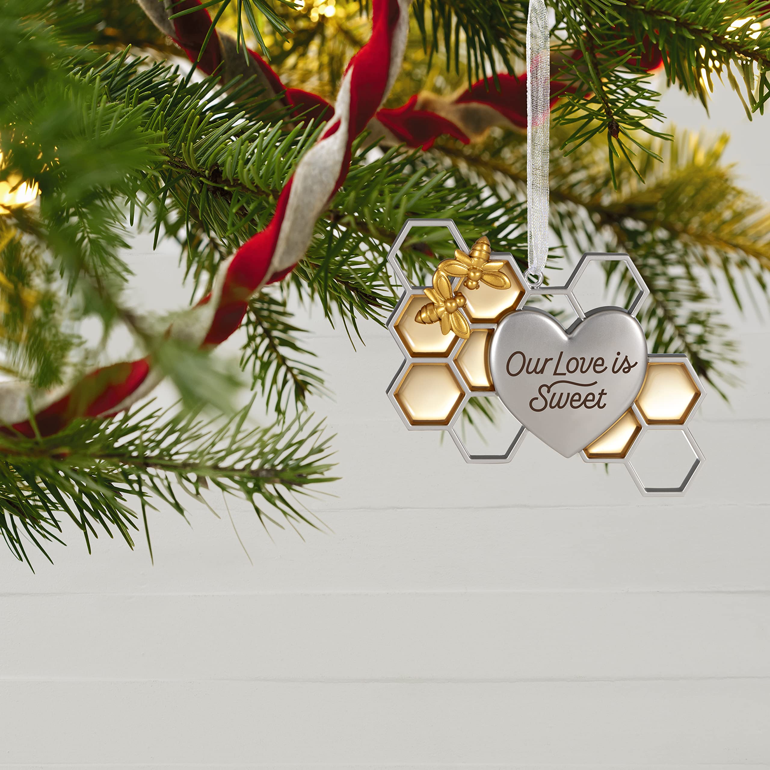 Hallmark Keepsake Christmas Ornament 2023, Our Love is Sweet, Bee and Honeycomb