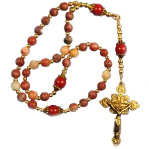 Greek Eastern Orthodox Rosary Red Italian Onyx Chotki Komboskini Handmade Prayer Beads Gift