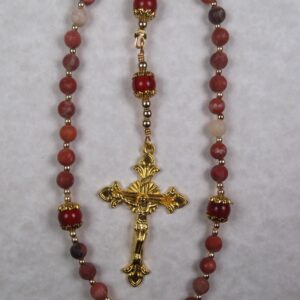 Greek Eastern Orthodox Rosary Red Italian Onyx Chotki Komboskini Handmade Prayer Beads Gift