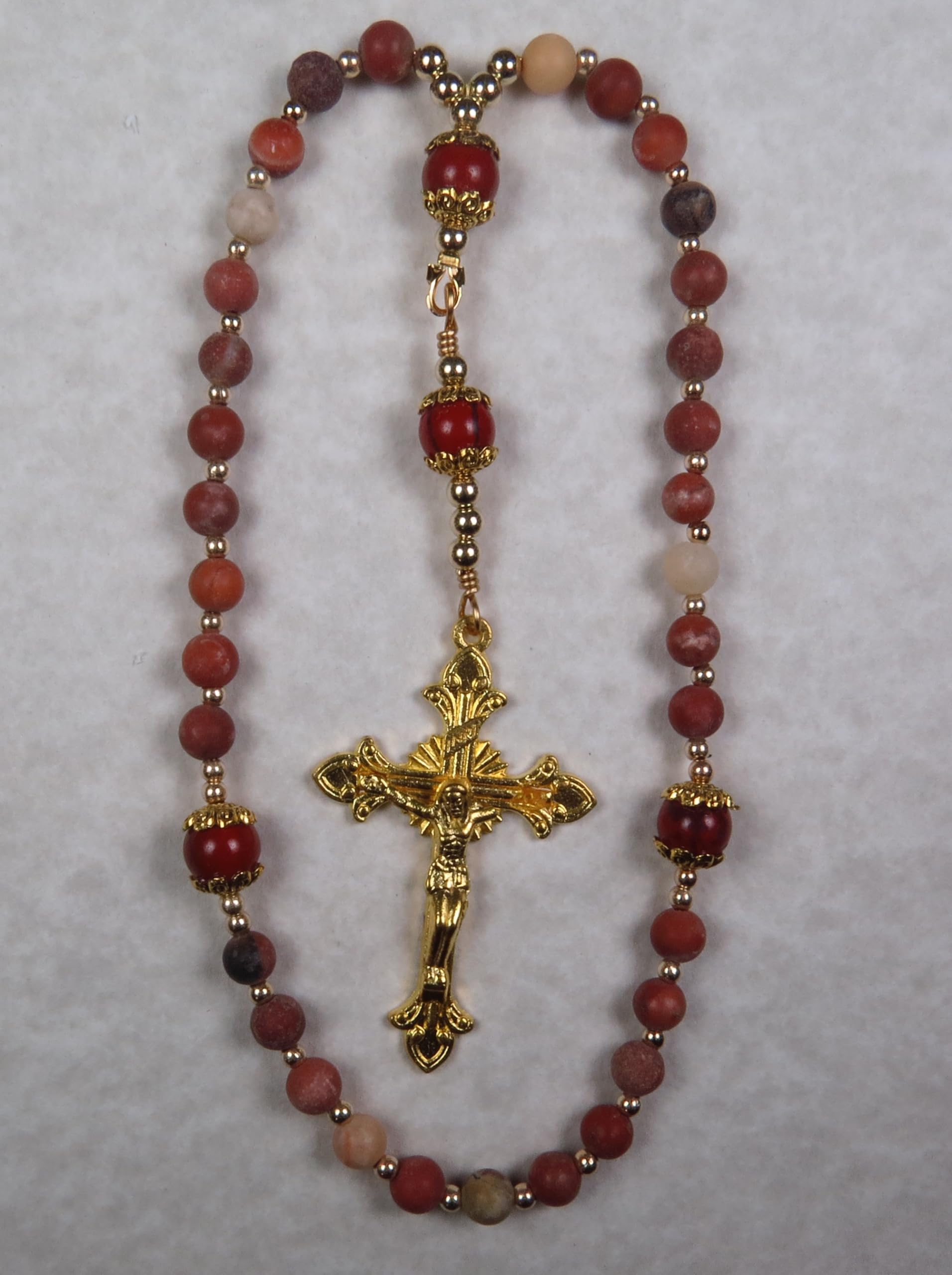 Greek Eastern Orthodox Rosary Red Italian Onyx Chotki Komboskini Handmade Prayer Beads Gift