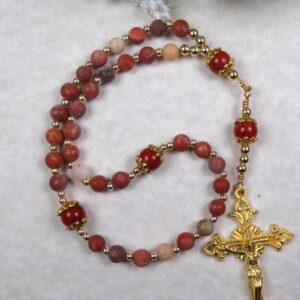 Greek Eastern Orthodox Rosary Red Italian Onyx Chotki Komboskini Handmade Prayer Beads Gift