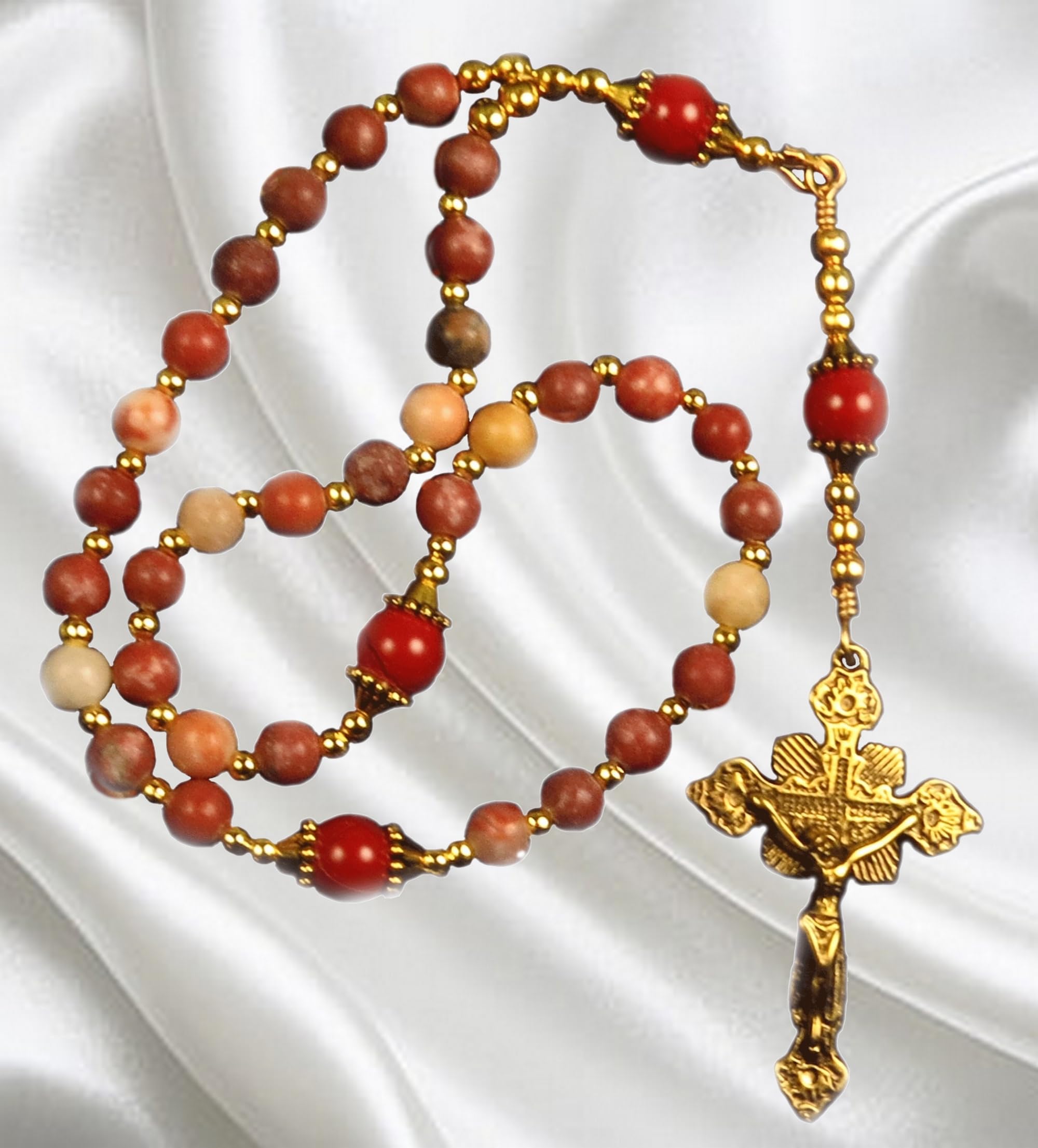 Greek Eastern Orthodox Rosary Red Italian Onyx Chotki Komboskini Handmade Prayer Beads Gift