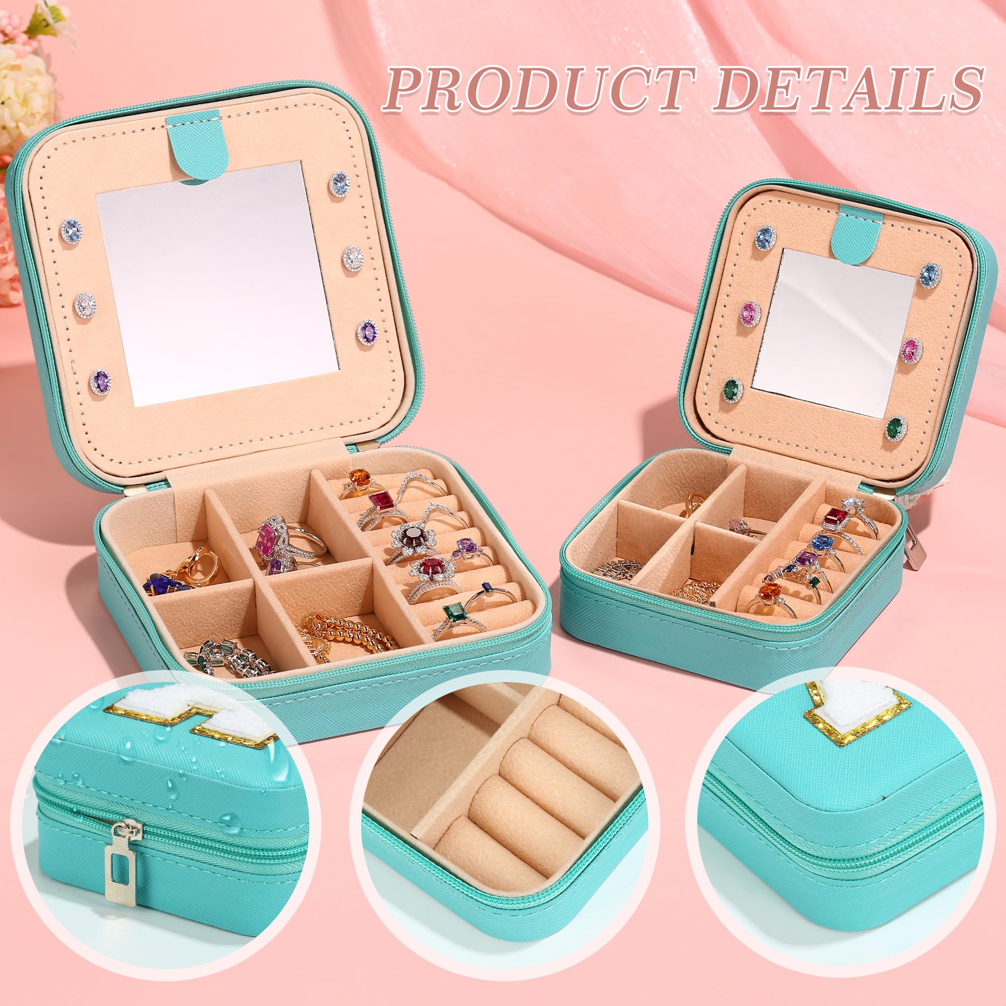 Parima Birthday Gifts for Women -2 Pieces Travel Jewelry Case Set, Travel Gifts Friend Gifts for Women Personalized Gifts Unique Gifts Christmas Gifts for Women Personalized Jewelry Boxes for Women