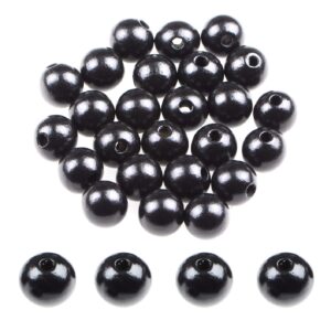 AD Beads Large Hole Wood Spacer Wooden Jewelry Making Bracelet Necklace Chandelier, Large Wooden Rosary Beads Craft Beads (16mm 100pcs, Black)