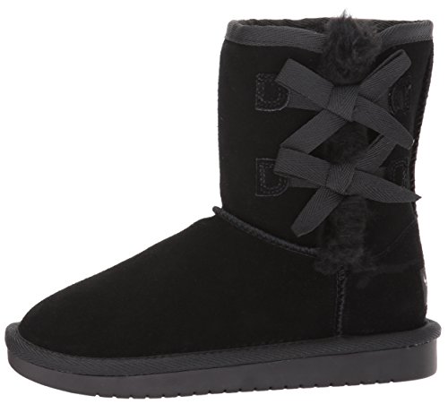 Koolaburra by UGG Girls' Victoria Short Fashion Boot, Black, 02 Youth US Little Kid