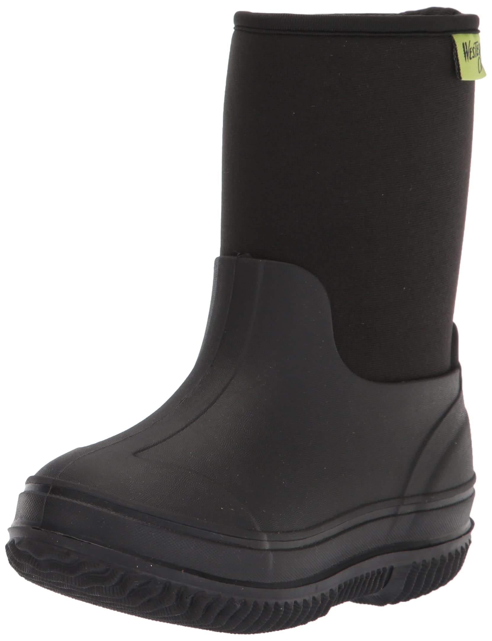 Western Chief Kids Freestyle Neoprene Rain Boot, Black, 2