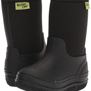 Western Chief Kids Freestyle Neoprene Rain Boot, Black, 2