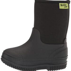 Western Chief Kids Freestyle Neoprene Rain Boot, Black, 2