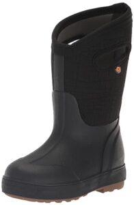 bogs classic ii snow boot, black, 2 us unisex big kid