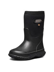 bogs grasp rain boots i waterproof, insulated all weather mud & snow boots for cold weather i big girls, big boys, little girls & little boys - black - 2