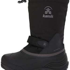 Kamik Girl's Waterbug5 Snow Boot, Black/Charcoal, 2 Medium US Little Kid