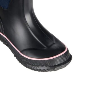 WTW Kids Rubber Rain Boots - Neoprene Insulated 100% Waterproof Mid Calf Mud Boots for Boys and Girls Winter Snow Boots