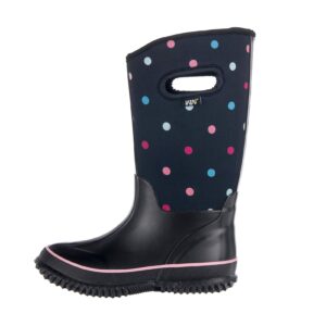 WTW Kids Rubber Rain Boots - Neoprene Insulated 100% Waterproof Mid Calf Mud Boots for Boys and Girls Winter Snow Boots