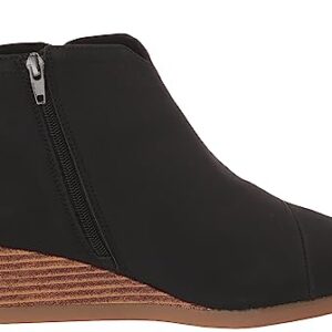 TOMS Girls Clare Fashion Boot, Black PU Nubuck, 4 big kid