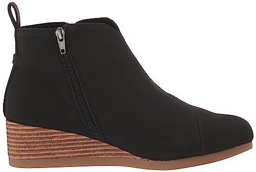 TOMS Girls Clare Fashion Boot, Black PU Nubuck, 4 big kid