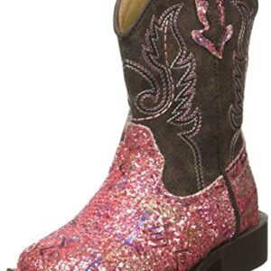 Roper Little Kids Glitter Aztec Boot, Pink, 2