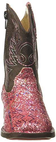 Roper Little Kids Glitter Aztec Boot, Pink, 2