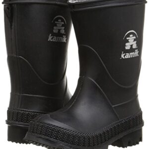 Kamik STOMP/KIDS/PUR/4149F Rain Boot Black, 2 M US Little Kid