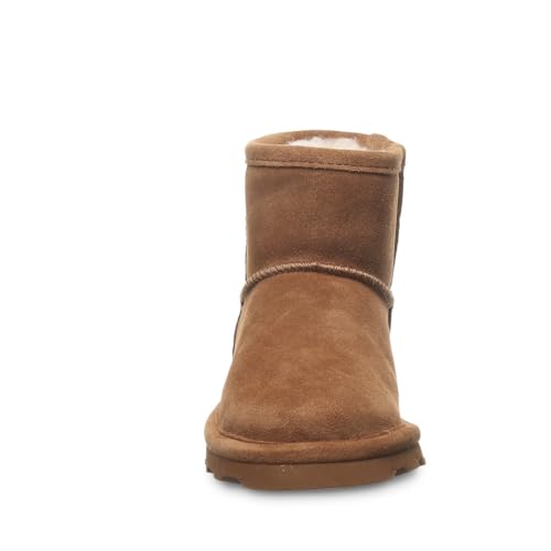 BEARPAW Alyssa Youth Hickory Size 2 | Youth 's Ankle Boot | Youth 's Slip On Boot | Comfortable Winter Boot