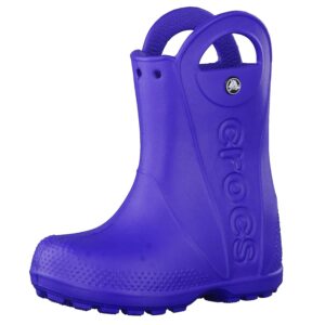 crocs kids' handle it rain boots , cerulean blue, 1 little kid