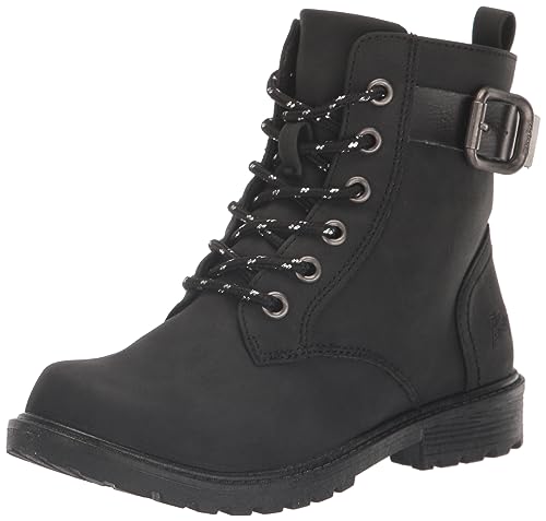 Blowfish Malibu Kids Girls Reyez-ki Combat Boot, Black, 2 Little Kid