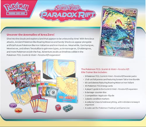 POKEMON TCG: SCARLET and VIOLET: PARADOX RIFT: ELITE TRAINER BOX - Roaring Moon