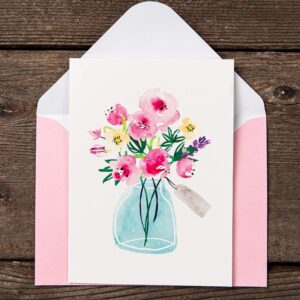 Blank Cards with Envelopes - 48 Floral Blank Note Cards with Envelopes – 4 Assorted Cards for All Occasions! Blank Notecards and Envelopes Stationary Set for Personalized Greeting Cards-4x5.5"