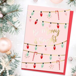 Sweetzer & Orange Christmas Cards Set - 24 Gold Foil Holiday Cards with Red Envelopes – 6 Assorted Designs Boxed for Easy Storage - Bulk Greeting and New Years Cards - 4x6