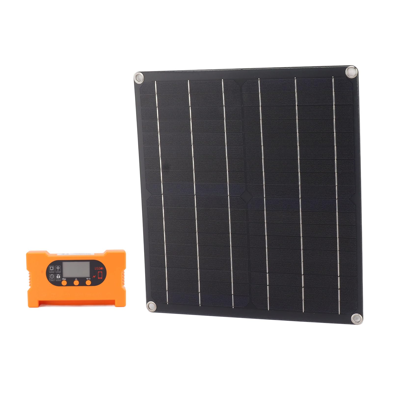 Portable Solar Panels, Solar Panel Monocrystalline Silicon Safe 10A High Efficiency Multi Functional with Controller for Outdoor