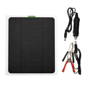 20W Portable Solar Panel, Mini Solar Panel with USB Port, IP65 Waterproof Monocrystalline Silicon Cells, Solar Panel Kit for Outdoor Camping Hiking Compatible with iPhone iPad