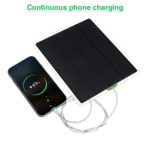 20W Portable Solar Panel, Mini Solar Panel with USB Port, IP65 Waterproof Monocrystalline Silicon Cells, Solar Panel Kit for Outdoor Camping Hiking Compatible with iPhone iPad