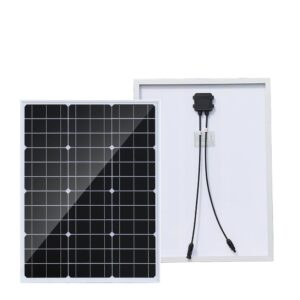 100w portable solar panels, up to 21% high efficiency module monocrystalline solar panel, solar panel kit for power station outdoor emergencies rv trailer camper rooftop off grid system