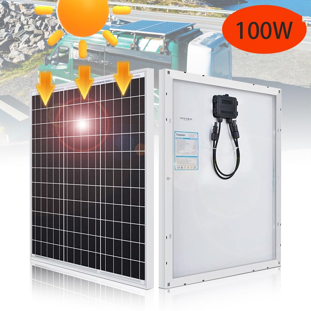 100W Portable Solar Panels, up to 21% High Efficiency Module Monocrystalline Solar Panel, Solar Panel Kit for Power Station Outdoor Emergencies RV Trailer Camper Rooftop Off Grid System