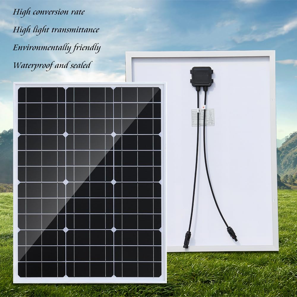 100W Portable Solar Panels, up to 21% High Efficiency Module Monocrystalline Solar Panel, Solar Panel Kit for Power Station Outdoor Emergencies RV Trailer Camper Rooftop Off Grid System