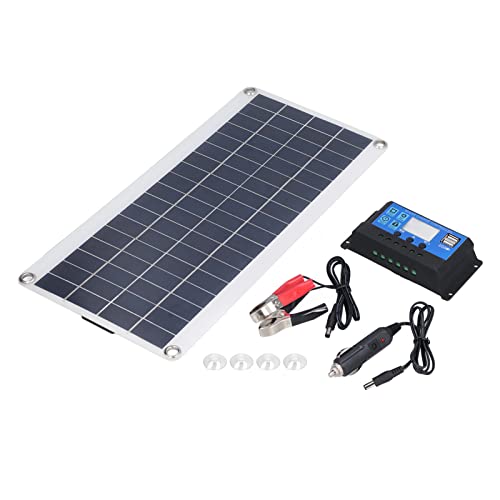 8W Monocrystalline Silicon Solar Panels with 10A Controller Portable Solar Panel Kit for RV Ship Camping 8W Monocrystalline Silicon Solar Panels for Family