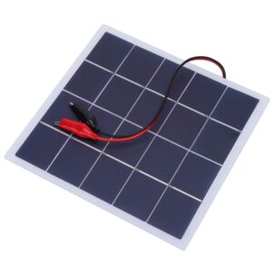 Polycrystalline Silicon Solar Panel 4W 5V 172x175x2MM Portable Solar Power Panel Solar Panel Cell for Advertising Lights for Home Lights for Electric Fans (4W)