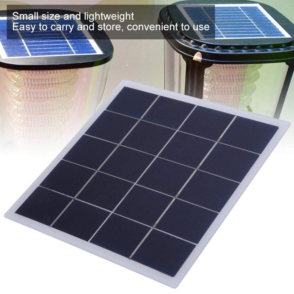 Polycrystalline Silicon Solar Panel 4W 5V 172x175x2MM Portable Solar Power Panel Solar Panel Cell for Advertising Lights for Home Lights for Electric Fans (4W)