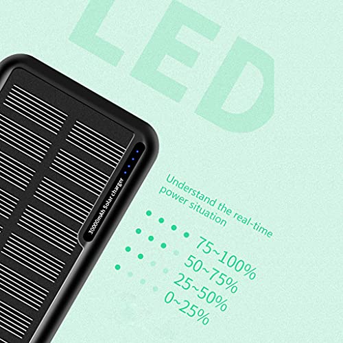 Lerpwige 30000mAh Solar for Smart Mobile Phone USB Solar Charger Portable External Battery Pack Back Up Power Supplies for Computer