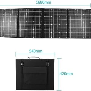 CAJUCA 150W Portable Solar Panel, 18V Foldable High Power Solar Charger, Photovoltaic Power Panel for Outdoor Camping RV Off Grid System