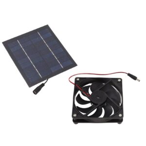 Solar Panel Fan Kit, 50W Solar Powered Exhaust Fan, Outdoor Portable Solar Attic Fan for Chicken Coops, Greenhouse, Sheds, Pet House, Window Exhaust, without Power Storage Function