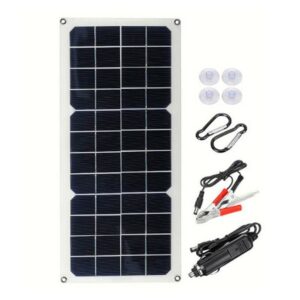 30w 12v lightweight solar panel charger portable solar panel kit flexible solar system for outdoor power supply camping travel mobile phone