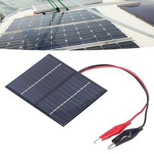 1.5W 12V Solar Panel, Portable Solar Panel Polysilicon Windproof Solar Charger High Conversion Efficiency Solar Panel for Outdoor Camping Hiking RV Trip