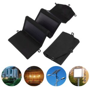 Portable Solar Panel, 20W 5V Monocrystalline Silicon Solar Bag Foldable Dual USB Output Outdoor Power Charging Bag Solar Charger for Outdoor Camping Travel