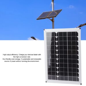 Cryfokt 100W Solar Panel Kit, Monocrystalline Solar Module with Waterproof 20A 12V 24V Controller, Lightweight and Portable Solar Charger for Car Camping