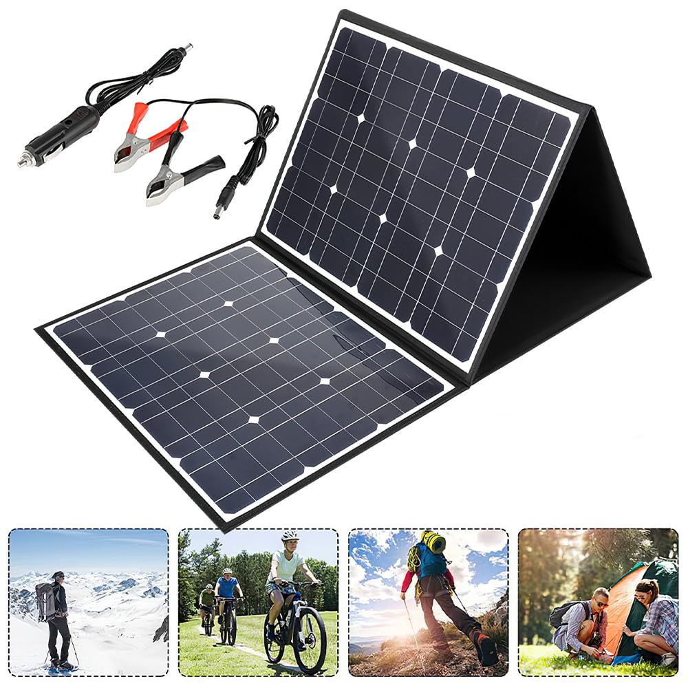 150W Foldable Solar Panel, Portable Solar Panel, Foldable Solar Suitcase Monocrystalline Solar Panels, Foldable Solar Charger IP65 Waterproof