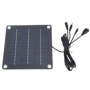 Solar Panel Powered Fan Portable USB Metal Mesh 10W Camping Solar Panel Fan for Pet House Chicken Coop