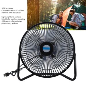 Solar Panel Powered Fan Portable USB Metal Mesh 10W Camping Solar Panel Fan for Pet House Chicken Coop