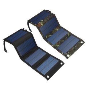 10W Foldable Solar Panel, 5V 1.38A(Max) Mini Portable Foldable Solar Cell Polycrystalline Silicon Solar Outdoor Charger Compatible with Cell Phones, Mini Fans for Outdoor Camping, Backpacking, Hiking