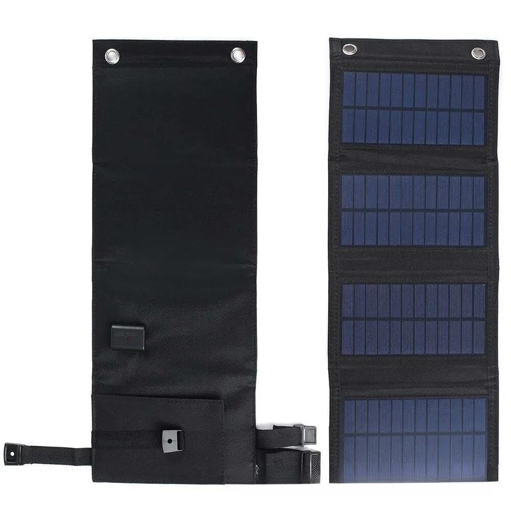 10W Foldable Solar Panel, 5V 1.38A(Max) Mini Portable Foldable Solar Cell Polycrystalline Silicon Solar Outdoor Charger Compatible with Cell Phones, Mini Fans for Outdoor Camping, Backpacking, Hiking